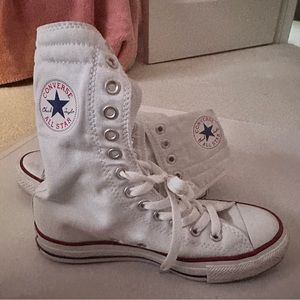 Converse white hi tops